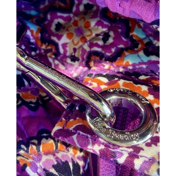 Vera Bradley Grand Traveler Weekender Bag Dream Paisley Purple Tapestry - Picture 9 of 16